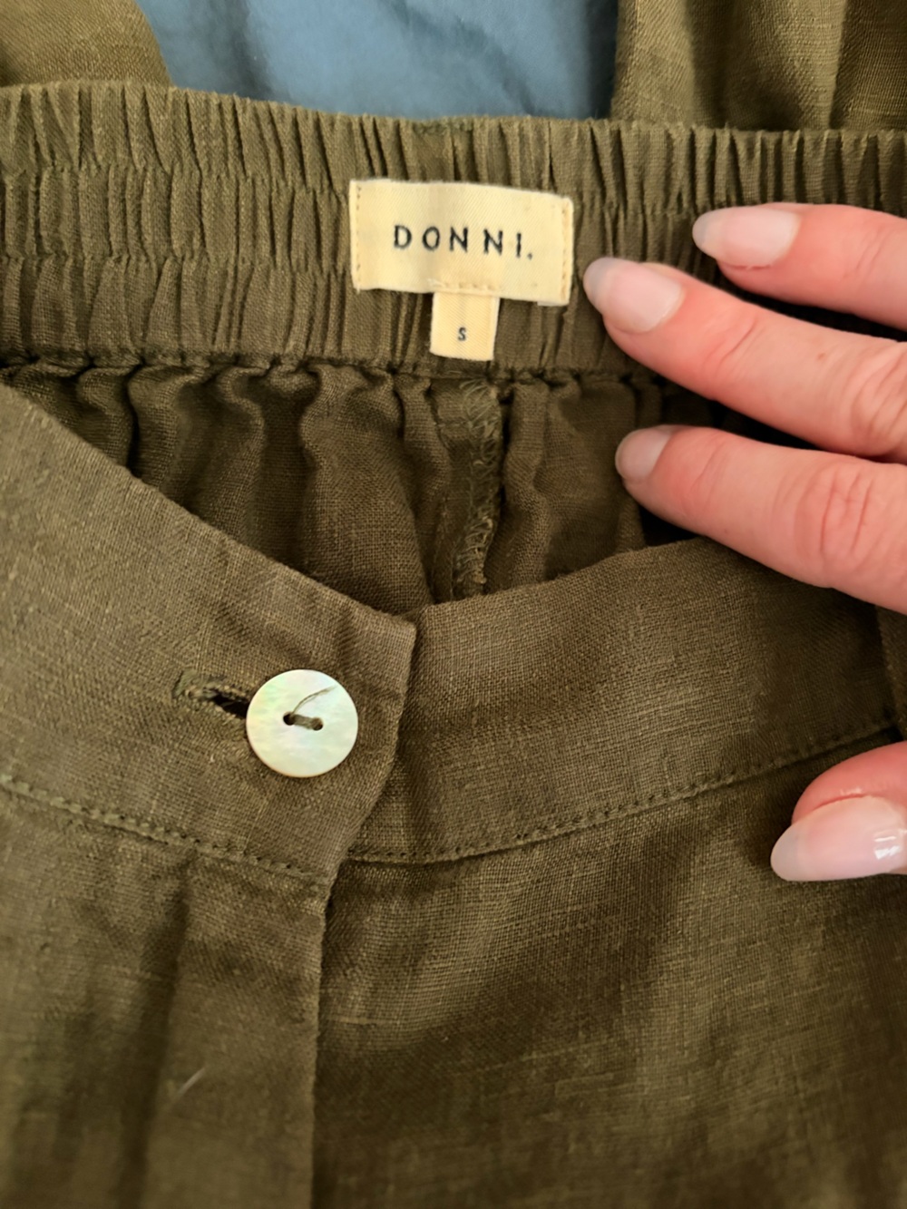 Donni Pleated Linen Trousers Size S - Picture 5 of 6